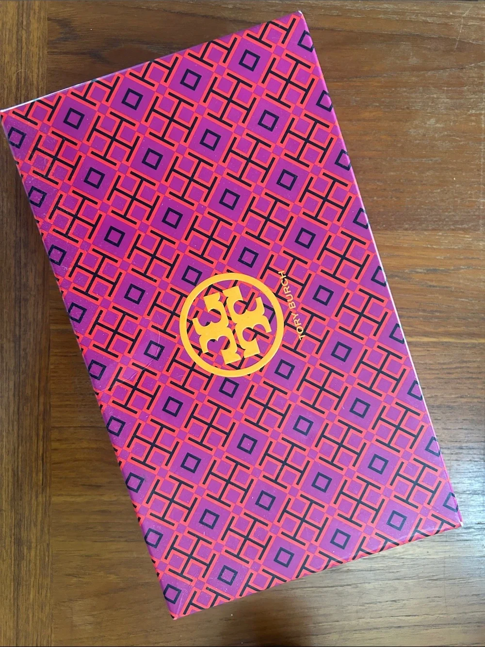 Tory Burch Navy Leather Ballet Flats with Gold Logo Emblem